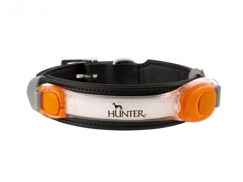 Verlicht LED-hangertje voor halsband Hunter oranje