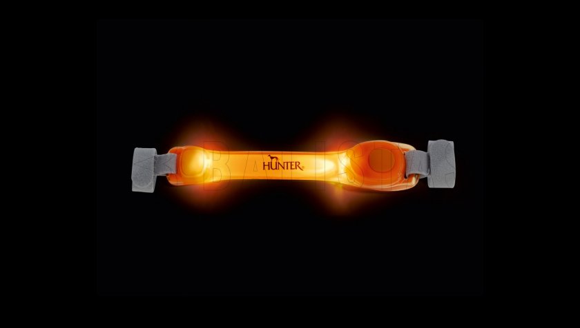 Verlicht LED-hangertje voor halsband Hunter oranje