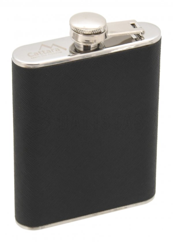 Heupfles Cattara 175ml met etui voor sigaren