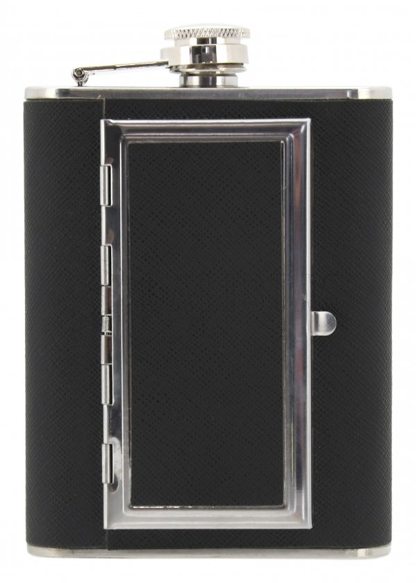Heupfles Cattara 175ml met etui voor sigaren