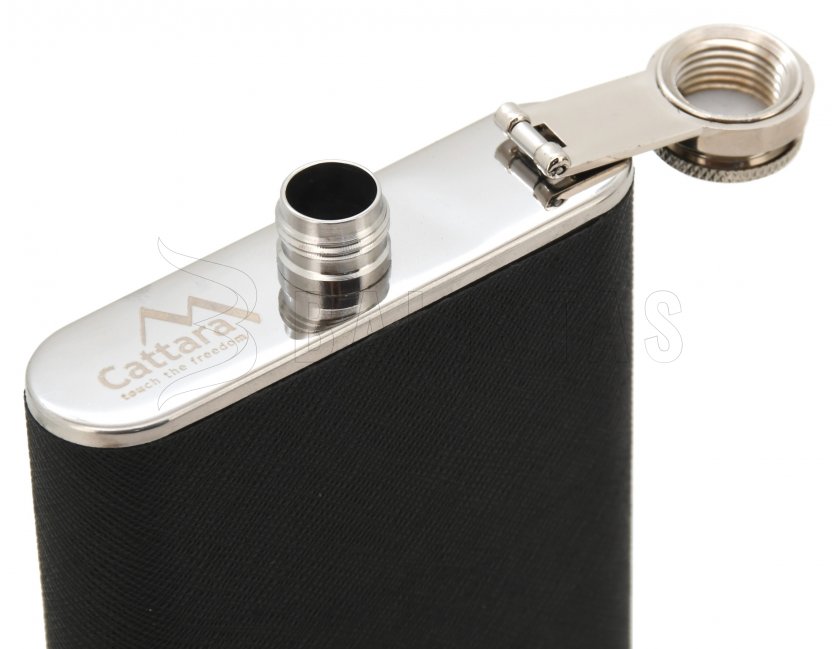 Heupfles Cattara 175ml met etui voor sigaren