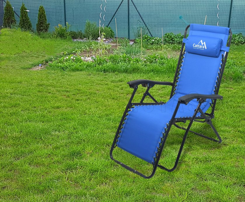 Camping ligstoel Cattara LIVORNO blauw