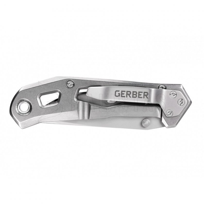 Set Gerber Mes Airlift Silver + Portemonnee Barbill Wallet Silver