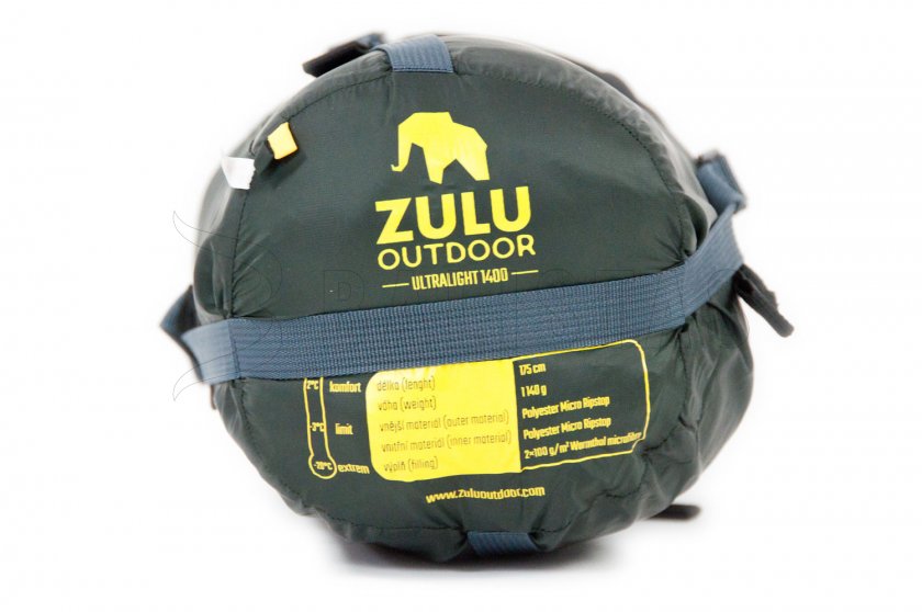Slaapzak Zulu Ultralight 1400 185cm zwart