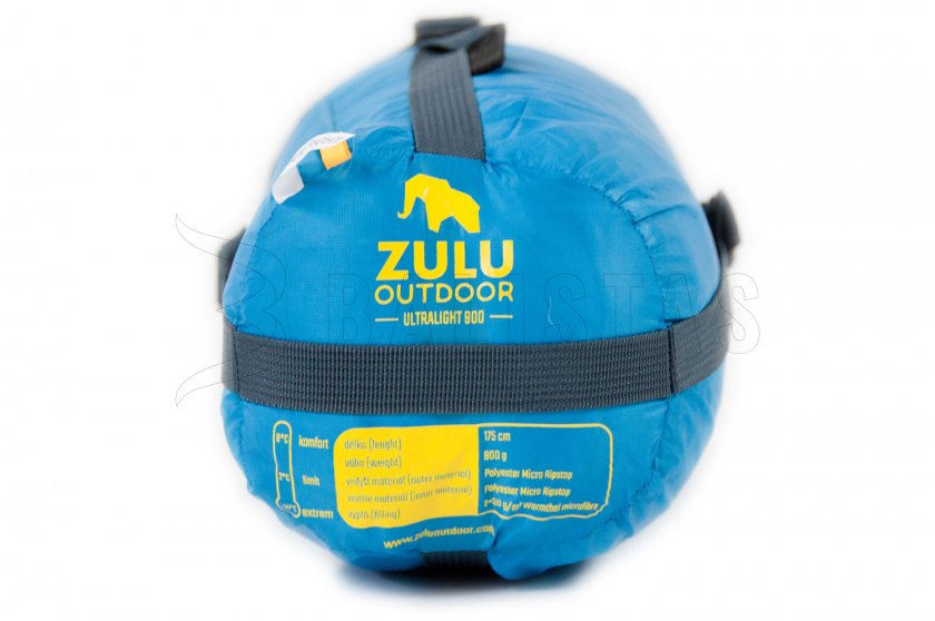 Slaapzak Zulu Ultralight 900 175cm blauw rechts