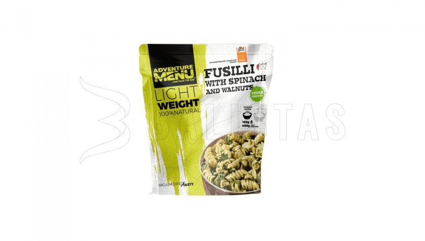Fusilli met spinazie en walnoten Adventure Menu Lightweight