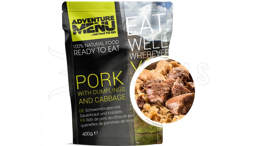 Varkensvlees met knoedels en zuurkool Adventure Menu