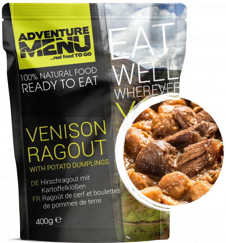 Jelenragout met aardappelknoedeltjes Adventure Menu