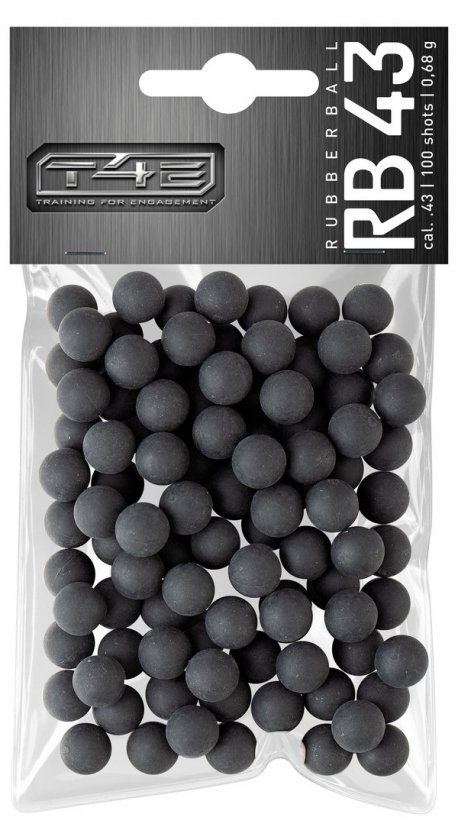 RAM Kuličky T4E cal.43 Gumové RUB 100 stuks