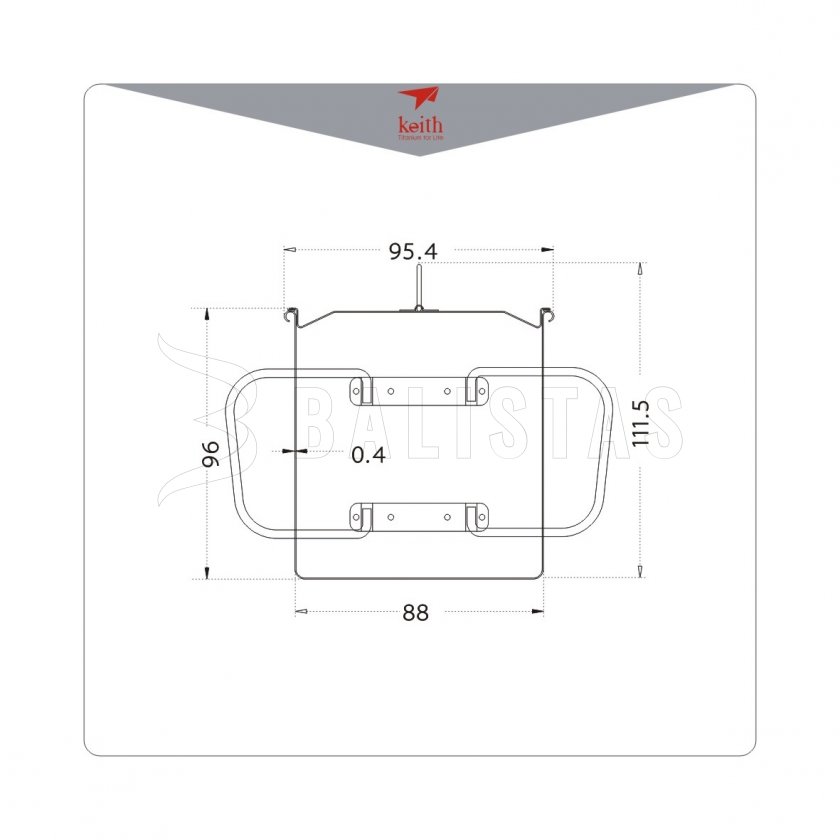 Titanium mok Keith met deksel 550ml