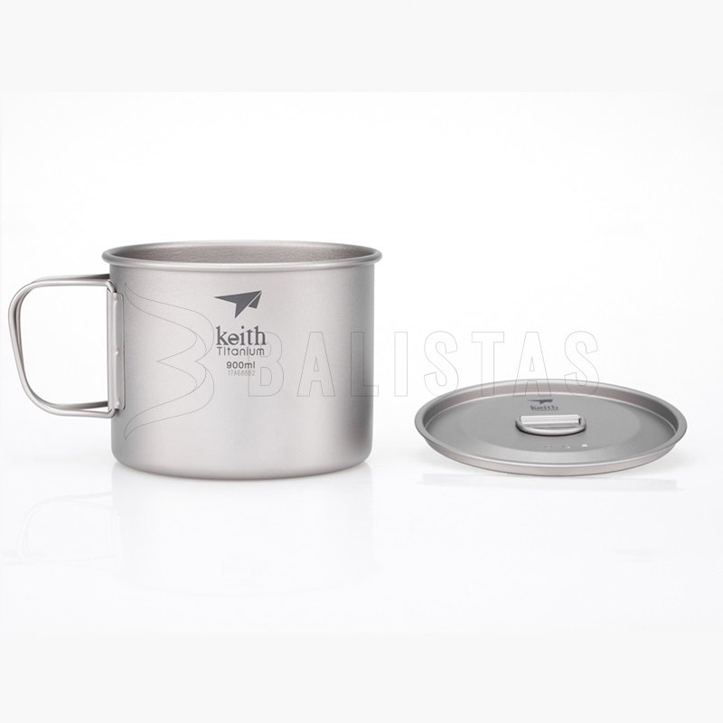 Titanen mok Keith met deksel 900ml