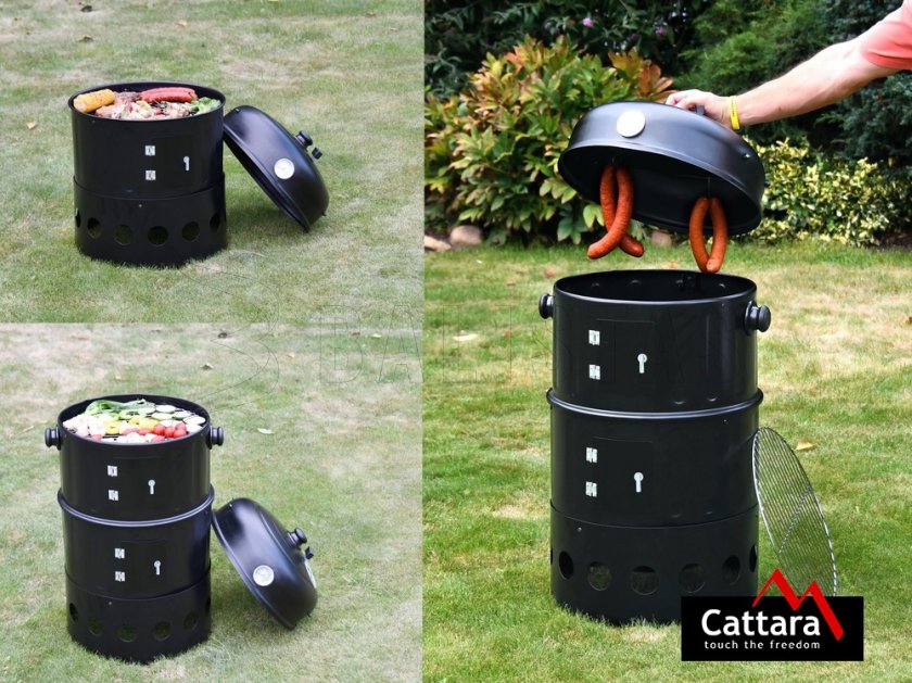 Grill en rookoven Cattata Pisa 3in1
