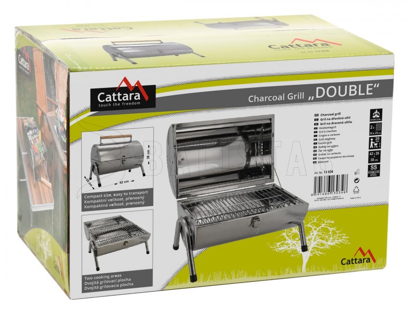 Tafelbarbecue op houtskool Cattara Double