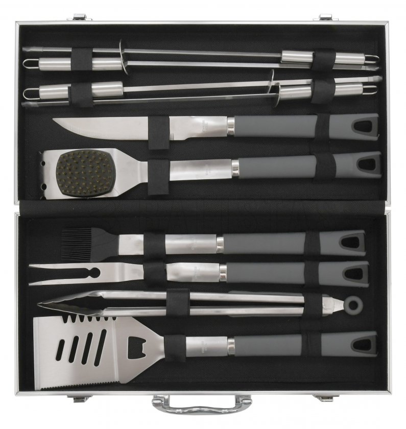 Grilgereedschap Cattara Grey Line set 11 stuks