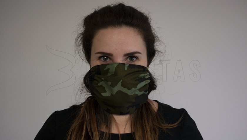 Rouška bavlněná vzor 95 čtverec