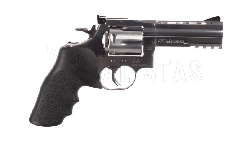 Luchtrevolver ASG Dan Wesson 715 4" silver diabolo