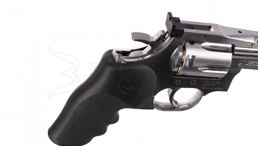 Luchtrevolver ASG Dan Wesson 715 4" silver diabolo