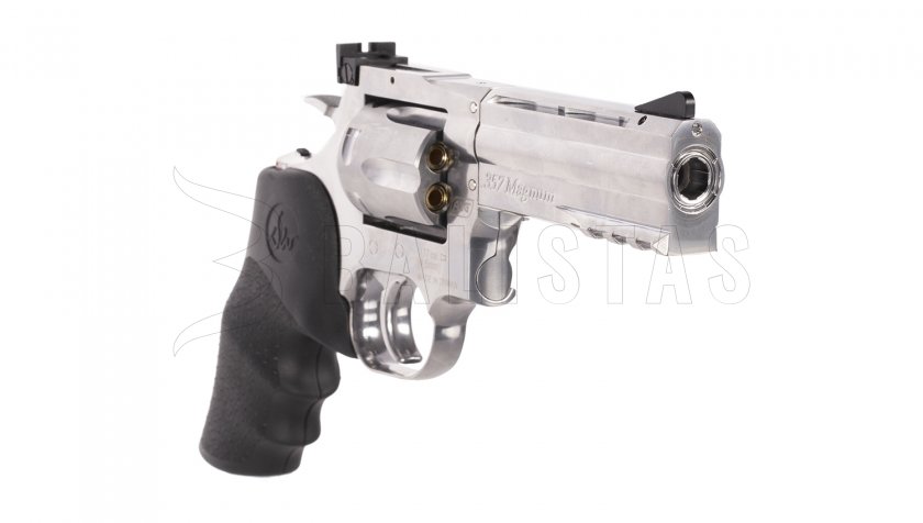 Luchtrevolver ASG Dan Wesson 715 4" silver diabolo