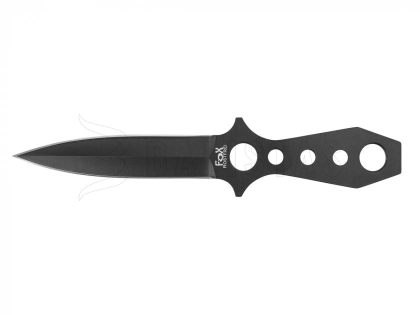 Vrhací mes Fox Outdoor 22,5cm met etui, zwart