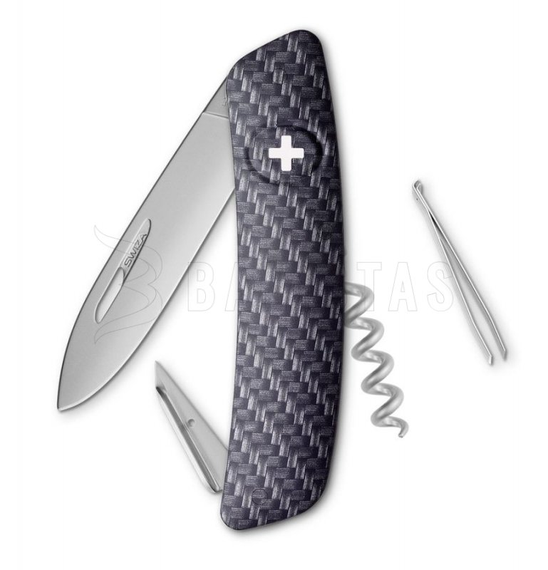 Zwitserse zakmes Swiza D01 Allmatt Carbon