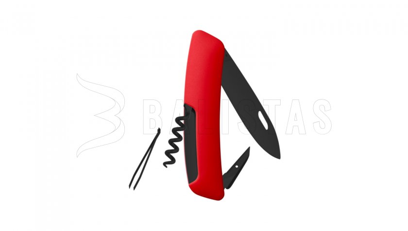 Zwitserse zakmes Swiza D01 Allblack rood