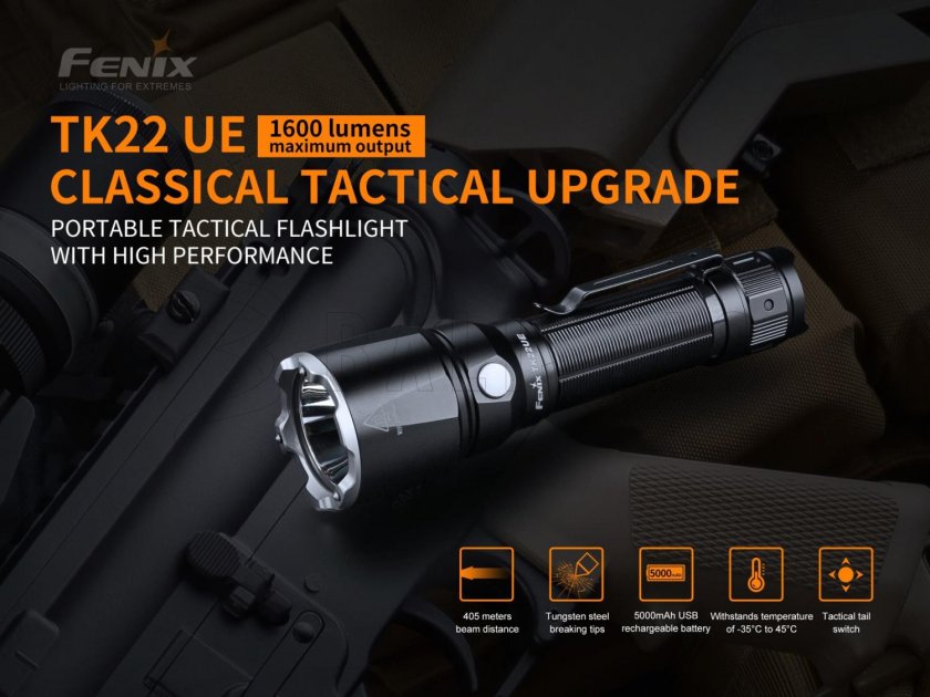 Tactische zaklamp Fenix TK22 Ultimate Edition