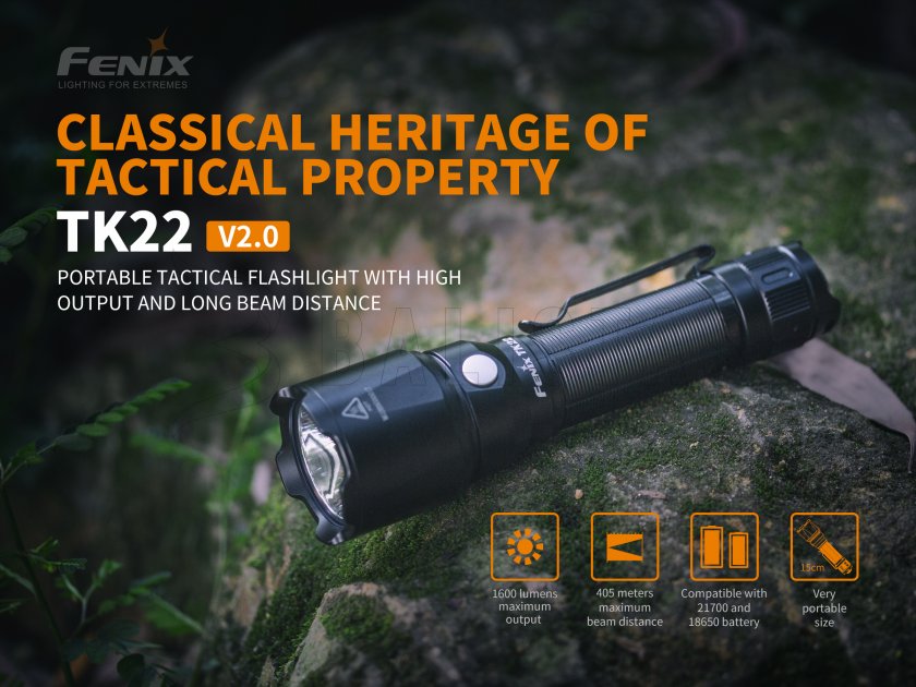 Tactische zaklamp Fenix TK22 V2.0
