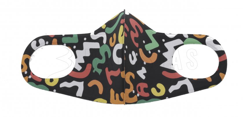 Kleurrijk mondmasker - maat M