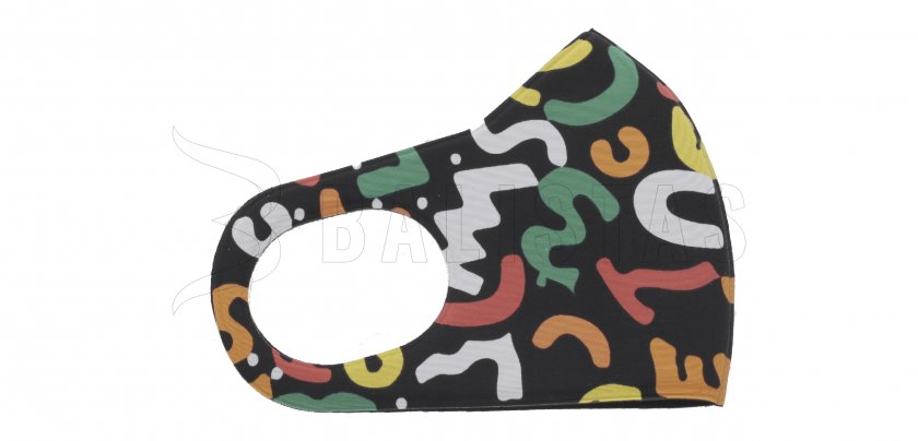 Kleurrijk mondmasker - maat M