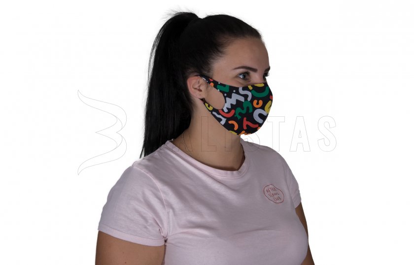 Kleurrijk mondmasker - maat M