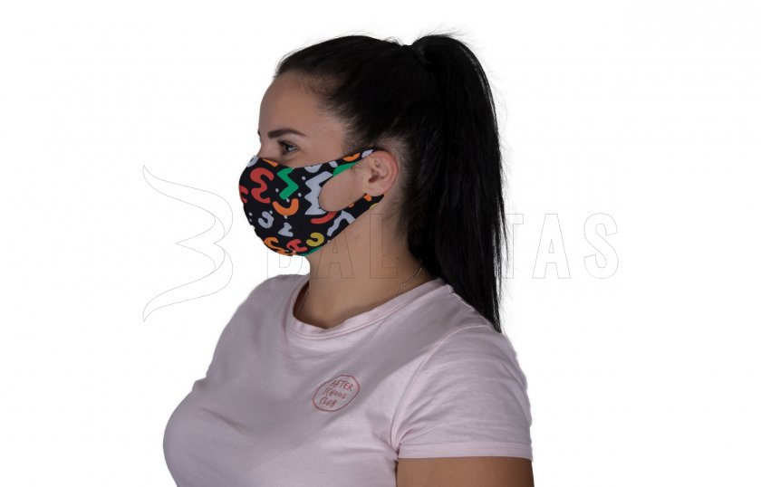 Kleurrijk mondmasker - maat M