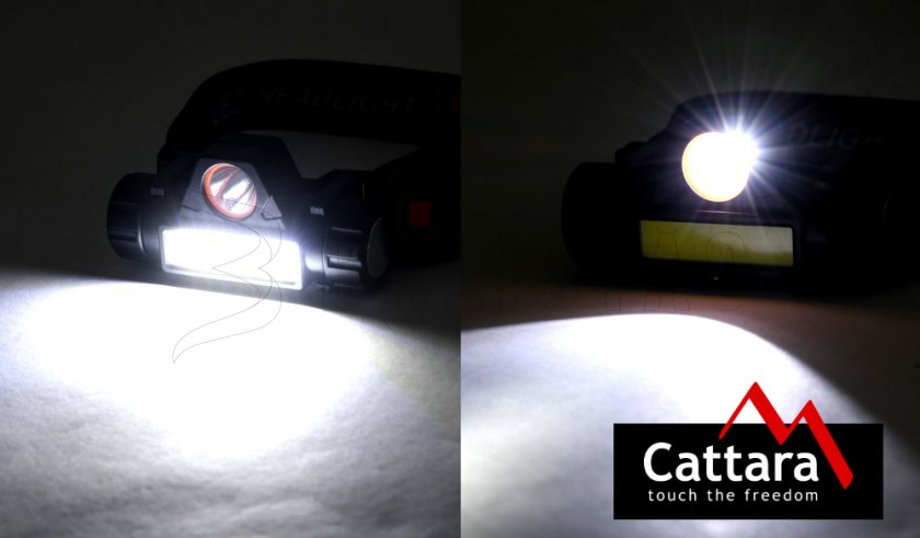 Oplaadbare hoofdlamp Cattara 120lm