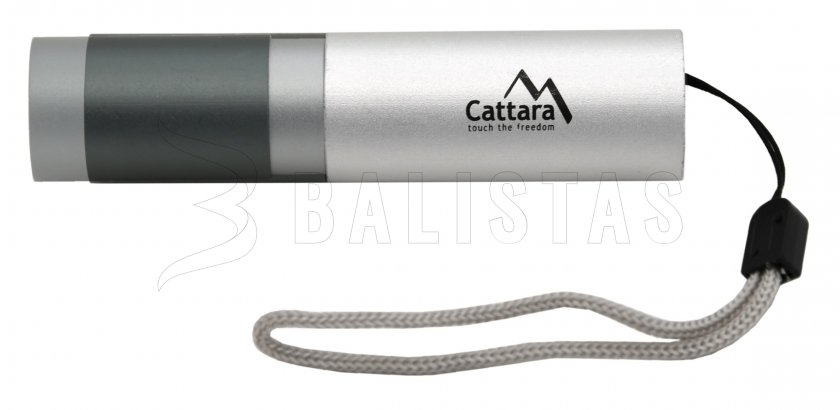 Zaklamp zakformaat LED Cattara 120lm ZOOM oplaadbaar SILVER