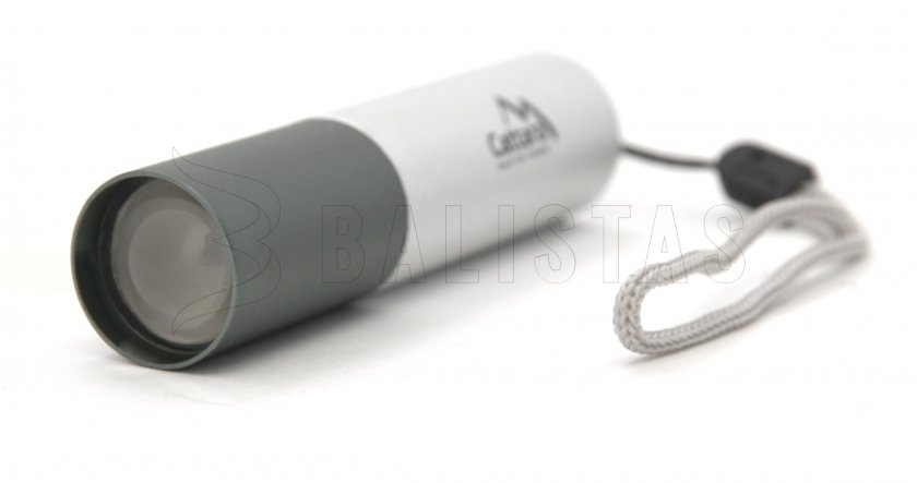 Zaklamp zakformaat LED Cattara 120lm ZOOM oplaadbaar SILVER