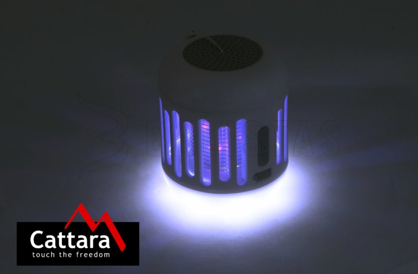 Zaklamp MUSIC CAGE Bluetooth oplaadbaar + UV insectenvanger