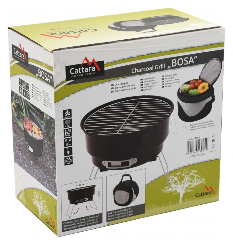 Houtskoolgrill BOSA draagbaar met tas