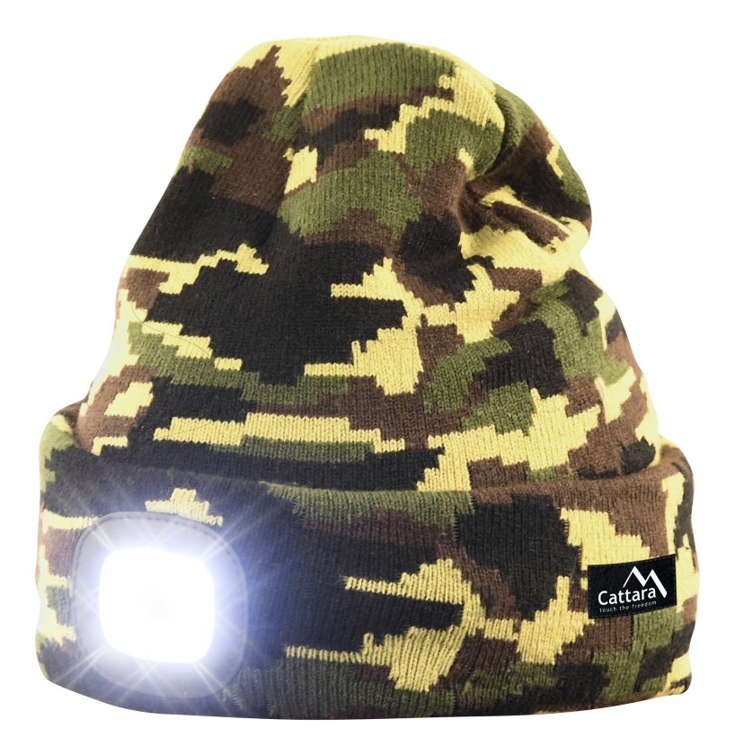 Muts ARMY met LED-zaklamp USB oplaadbaar