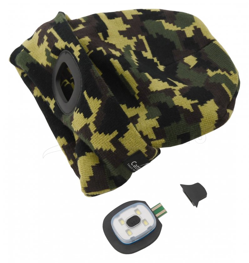 Muts ARMY met LED-zaklamp USB oplaadbaar