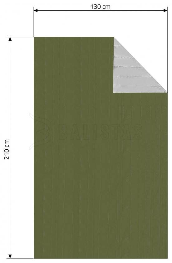 Isothermische folie SOS groen 210x130cm