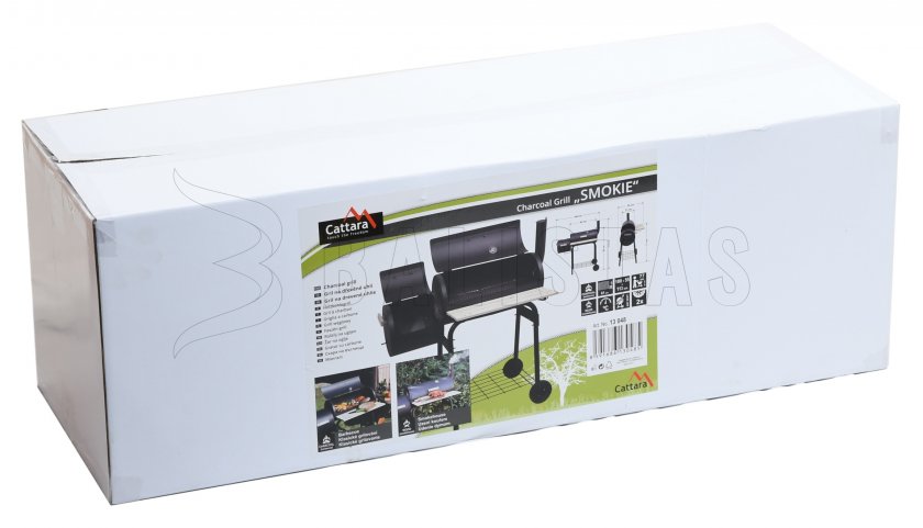 Houtskoolgrill SMOKIE met roker