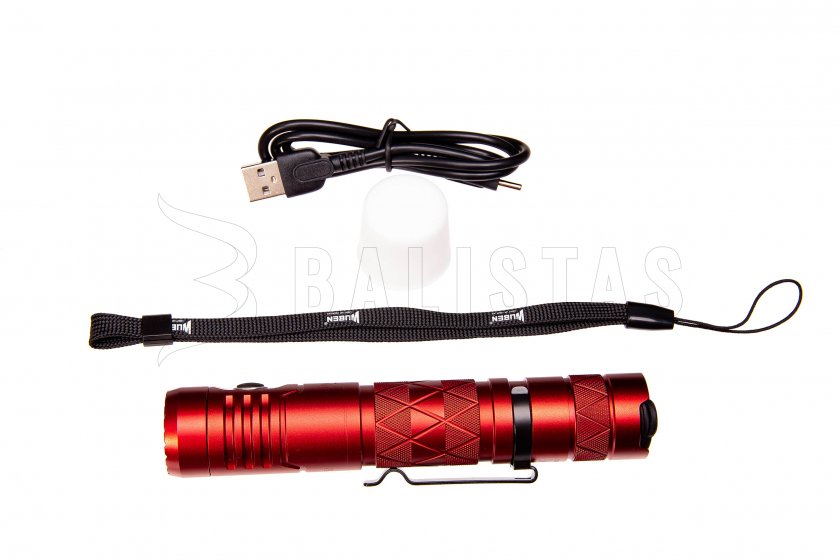 Zaklamp Wuben E12R rood