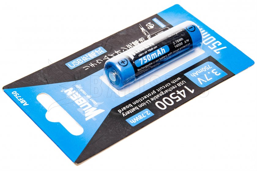 Batterij Wuben 14500B Li-Ion 750mAh
