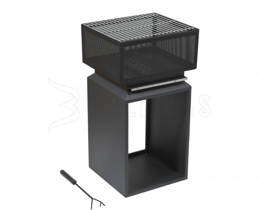 Vuurkorf CUBE met rooster 74cm