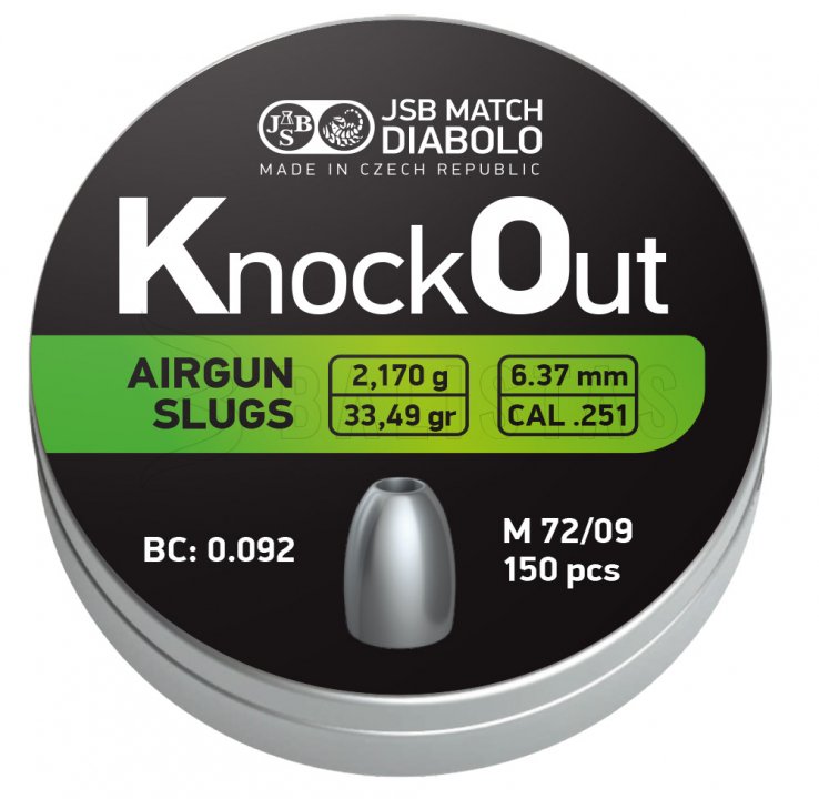 Diabolo JSB KO Slugs 6,37mm 150st.
