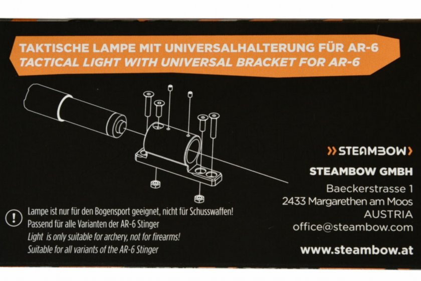 Tactische zaklamp voor kruisbogen Steambow AR-6 Stinger II
