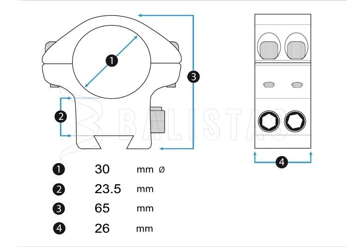 Montáž Eagle Vision Infinity 22mm/30mm in hoogte verstelbaar