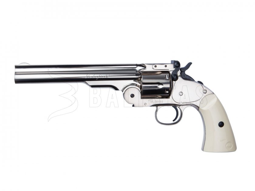 Luchtrevolver ASG Schofield 6" Silver 4,5mm Diabolo