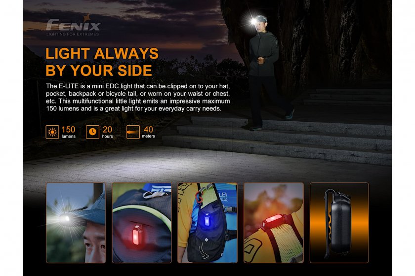 Oplaadbare zaklamp Fenix E-LITE