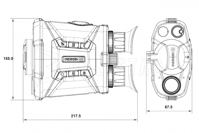 Thermisch fusión LRF verrekijker Hikmicro RAPTOR RH50LN
