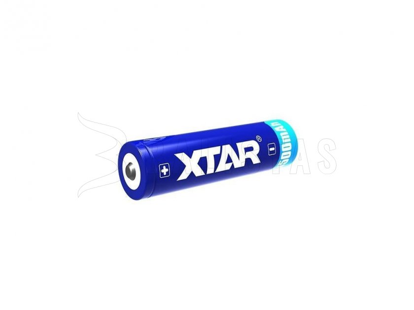 Batterij met bescherming Xtar 18650, 3500mAh Li-Ion, 3,7V